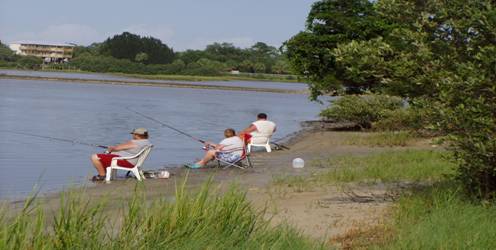 Fishing at Cemetery Point